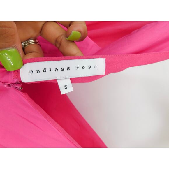 Endless Rose Women's Twist Cut Out Color Block Maxi Dress In‎ Fuchsia Size Small - Picture 7 of 8